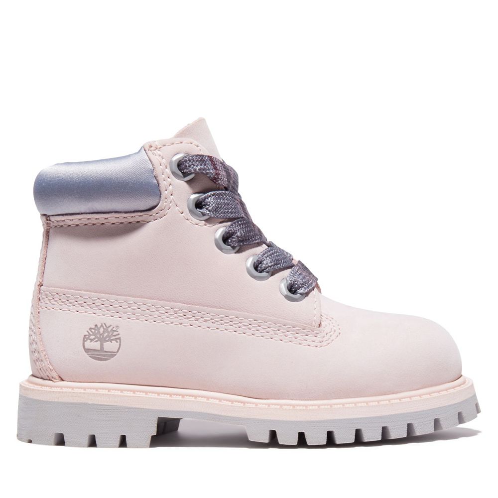 Botas 6-Inch Timberland Argentina Niños - 6-Inch Toddler Premium Waterproof - Rosas - DZYFTE-521